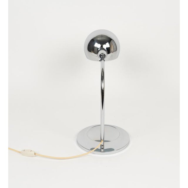 Mid-Century Chrome Table Lamp attributed to Sergio Asti for Candle, Italy, 1960s For Sale - Image 9 of 16