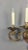 Metal Pair of French Gilt Wrought Iron Three-Arm Wall Sconces, Louis XV Style, 1920s For Sale - Image 7 of 9