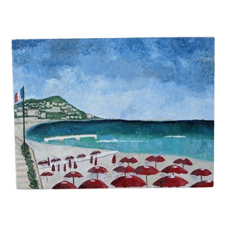 Late 20th Century St. Martin Tropical Seascape Painting by Catherine Miller For Sale