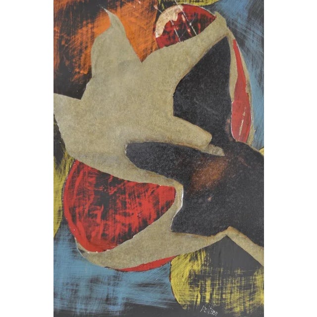 Mid-Century Modern Maude Pestana Mid-Century Mixed Media Abstract For Sale - Image 3 of 8