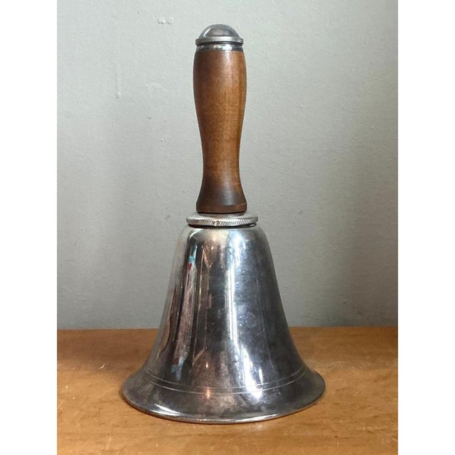 Vintage Silver and Wood Nautical Bell Cocktail Shaker For Sale In West Palm - Image 6 of 12
