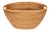 Artifacts Rattan Laundry Basket with Cutout Handles in Honey Brown For Sale