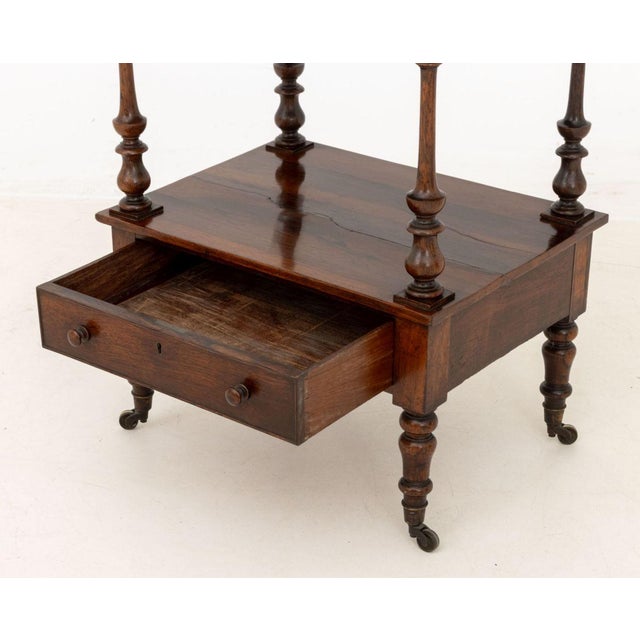 Victorian Rosewood Three-Tier Whatnot For Sale - Image 10 of 12