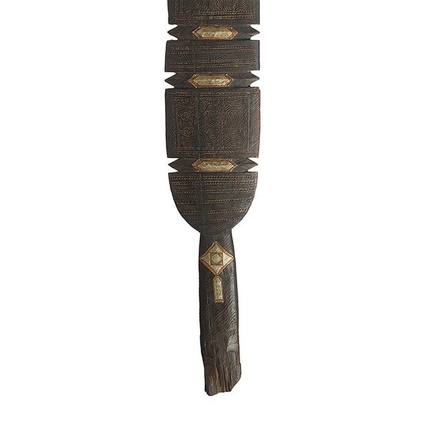 Rustic Vintage Berber Hand-Carved Wooden Tent Peg, 1990s For Sale - Image 3 of 7