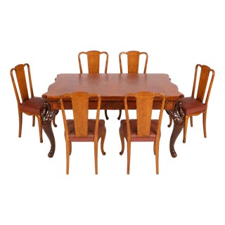 Venetian Neo-Rococo Dining Set by Vincenzo Cadorin for Testolini, 1890s, Set of 7 For Sale