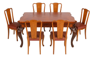 Venetian Neo-Rococo Dining Set by Vincenzo Cadorin for Testolini, 1890s, Set of 7