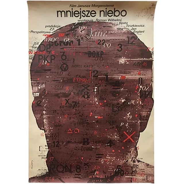 Mniejsze Niebo Film Poster by Świerzy, 1980s For Sale - Image 3 of 3