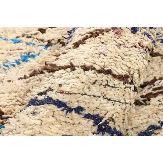 Vintage Azilal Boucherouite Moroccan Rug, 04'03 X 10'00 For Sale In Dallas - Image 6 of 10