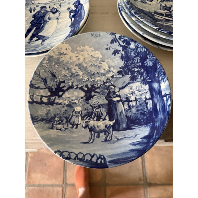 Series 1661 Wall Plate by Delft, 1950s, Set of 12 For Sale - Image 11 of 12