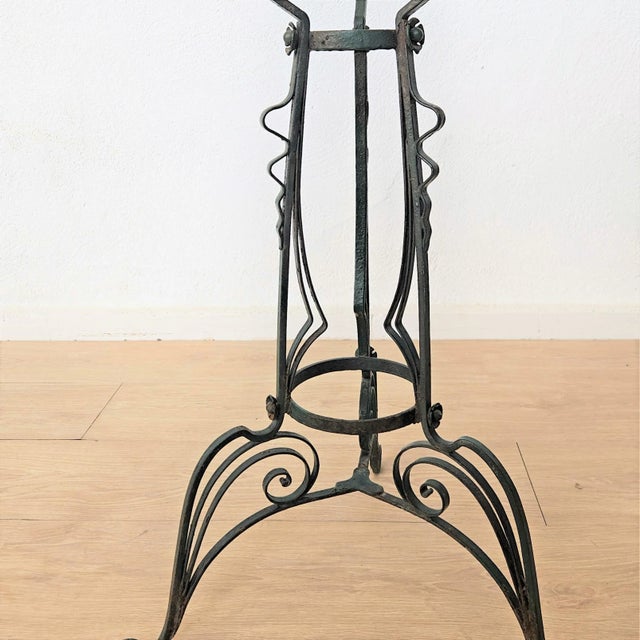 Art Nouveau Flower Stand in Wrought Iron, 1890s For Sale - Image 6 of 7