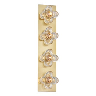 Mitzi Shea 22 in. 4 Light Bath and Vanity in Aged Brass Finish For Sale