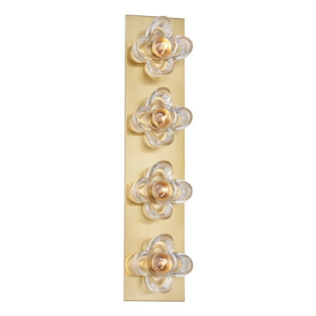 Mitzi Shea 22 in. 4 Light Bath and Vanity in Aged Brass Finish For Sale