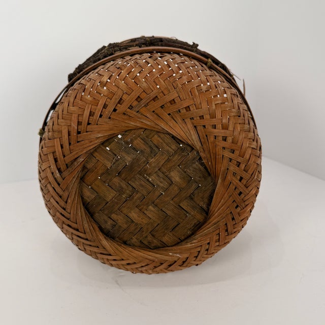 Vintage 20th Century Asian Ikebana Flower Basket For Sale In Los Angeles - Image 6 of 13