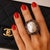 Bochic “Orient” Vintage Multi Sapphire & White Pearl Ring Set 18K Gold & Silver For Sale - Image 9 of 11