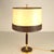 Leather and Brass Table Lamp with Parchment Shade, 1960s For Sale - Image 3 of 12