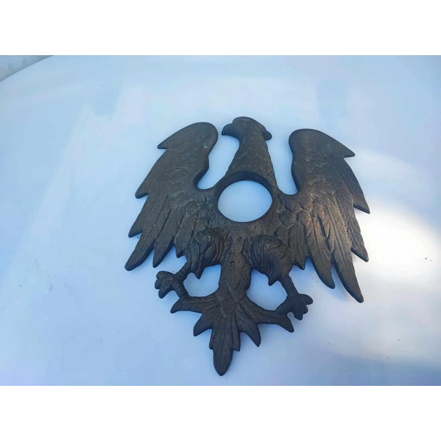 Vintage Art Deco Bronze USA Eagle Clock For Sale - Image 9 of 9
