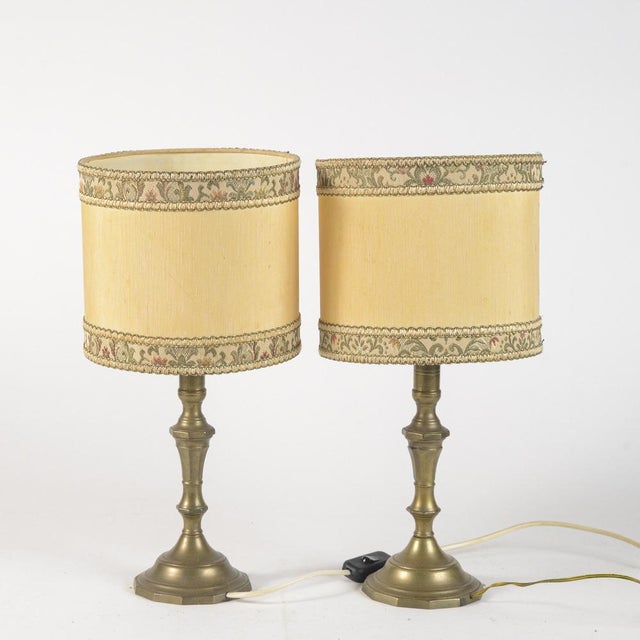1960s Electrified Brass Lamps, 20th Century, Set of 2 For Sale - Image 5 of 7