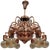 Art Nouveau Copper Light Chandelier, 1920s For Sale