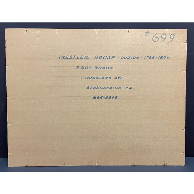 Paint 1978 Percy Roy Wilson Trestler House Watercolor For Sale - Image 7 of 7