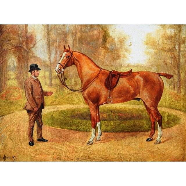 George Paice, Painting Racehorse Mohican, 1887, Framed, 1887, Oil on Board For Sale - Image 14 of 14