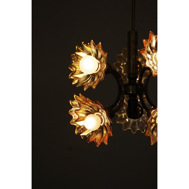 Brass & Glass Ceiling Lamp from Sische Leuchten For Sale - Image 11 of 14
