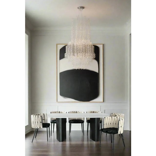 2020s Bradley Rectangular Dining Table in Black and White For Sale - Image 5 of 5