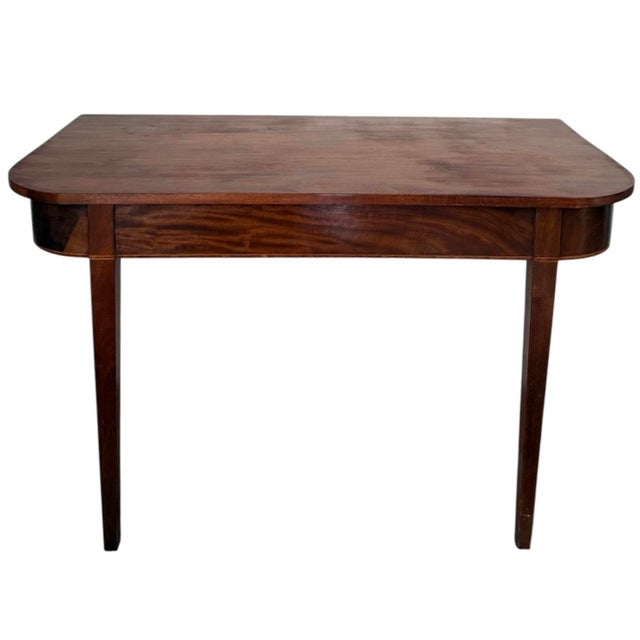 Art Deco Antique Large Demilune Tables Pair of Demi-Lune Antique Beautiful Solid Wood Accent Tables For Sale - Image 3 of 12