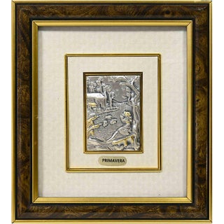 Spring Figurative Sculpture in Sterling Silver and Gold Leaf by Euroesse, 1970s For Sale