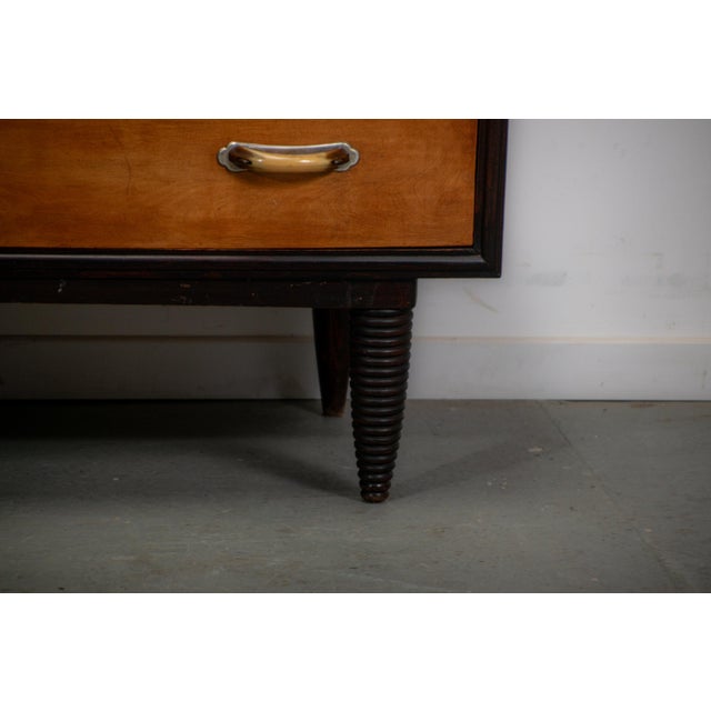 Italian Chest of Drawers in Teak with Faux Bone Handles, 1940 For Sale - Image 15 of 18