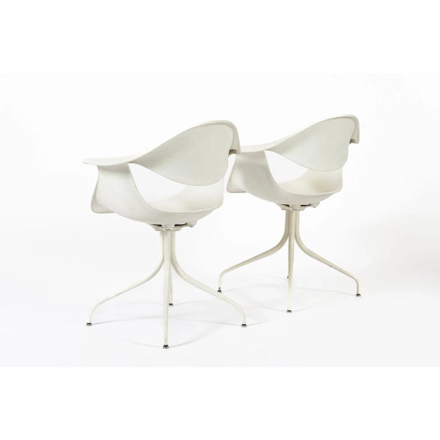White Mid Century Swag Chairs by George Nelson for Herman Miller For Sale In Detroit - Image 6 of 13
