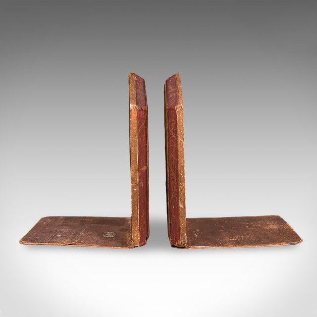 Wood Pair of Small Vintage Renaissance Revival Bookends, Italian, Novel Rest, c.1960 For Sale - Image 7 of 10