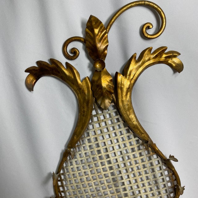 Metal Late 19th Century French Gilded Sconce Candle Holder For Sale - Image 7 of 13