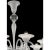 Modern Venetian Murano Glass Chandelier in Transparent and White Tones With Silver Leaf For Sale - Image 4 of 6
