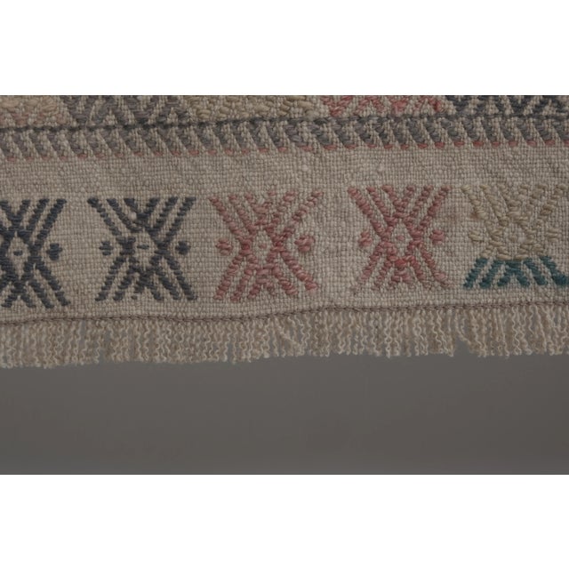 1960s Vintage Faded Turkish Jajim Kilim Rug 5'3'' X 7'11'' For Sale - Image 9 of 13