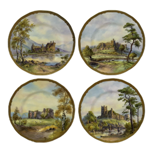 Royal Worcester Cabinet Plate Richmond Arundel Kilchurn Oystermouth Castle Views