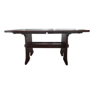 Late 20th Century Stickley Key Hole Trestle Dinning Table For Sale