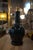 Dark Green Glazed Ceramic Lamp, 1950s For Sale - Image 3 of 6