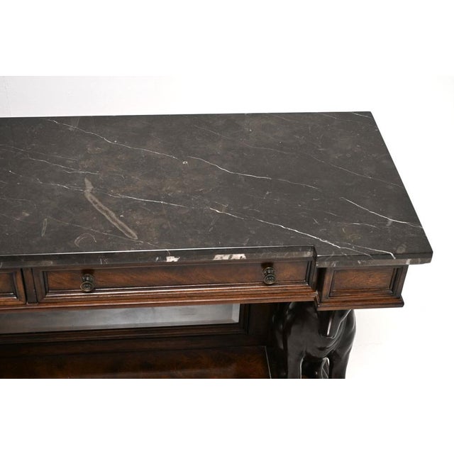 Antique Victorian Marble Top Console Table, 1960s For Sale - Image 6 of 15