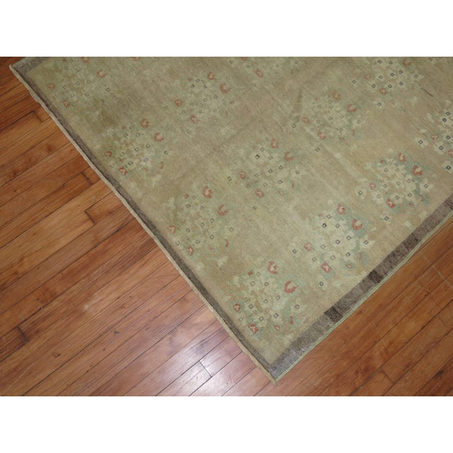 1950s Vintage Turkish Square Shape Area Size Rug - 4'6" x 5'7" For Sale - Image 5 of 6