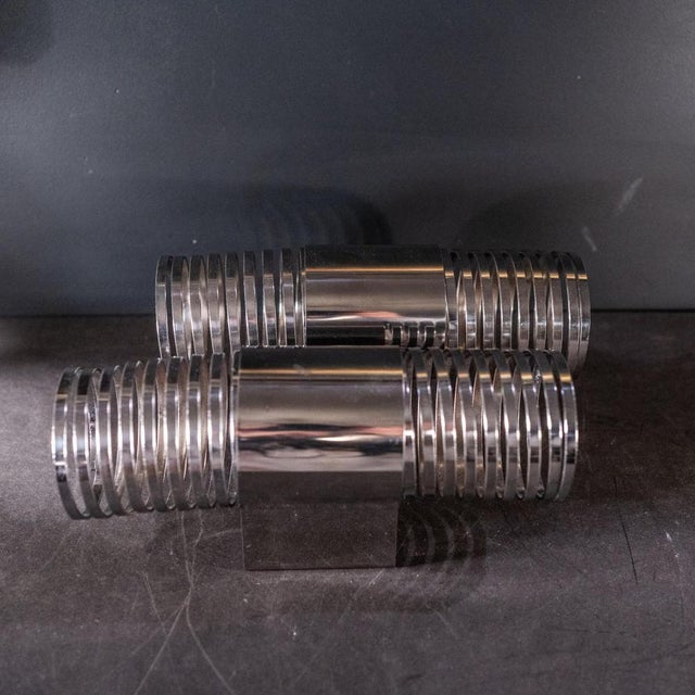 Space Age Spiral Spring Wall Lights in Chromed Steel, 1970s, Set of 2 For Sale - Image 13 of 18