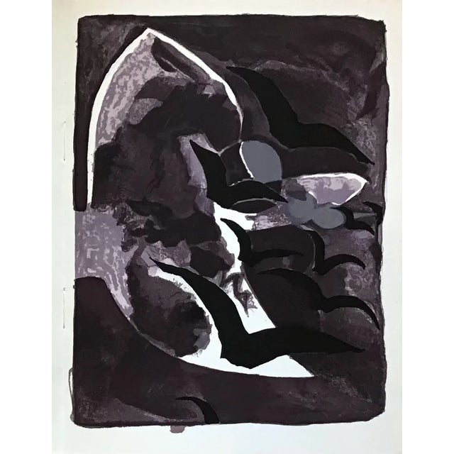 Modern 1964 Georges Braque Lithograph Les Oiseaux De Nuit For Sale - Image 3 of 3