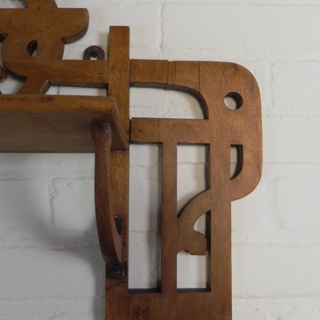 1920s Art Nouveau Wall Rack, 1920s For Sale - Image 5 of 17