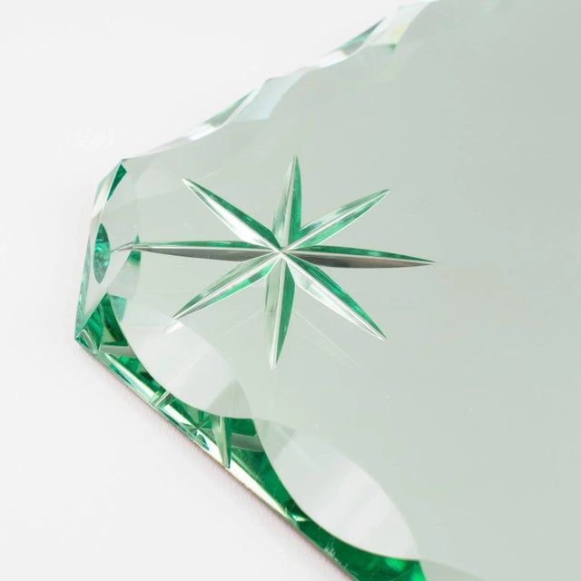 Jean Luce Art Deco Mirrored Glass Tray Platter Centerpiece, 1930s For Sale - Image 9 of 12