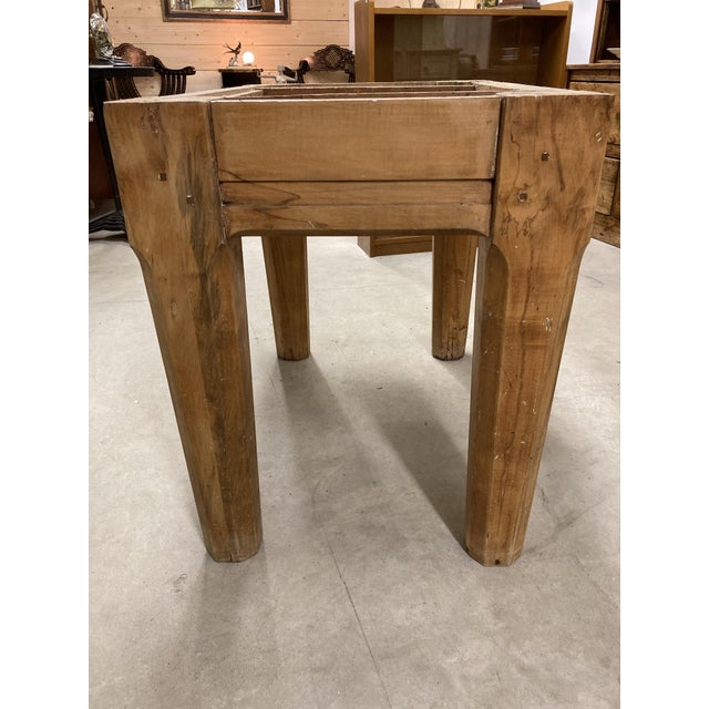 Butchers Block in Beech with Octagonal Legs, 1930s For Sale - Image 16 of 18