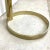Metal Mid 20th Century Midcentury Modern Glass Top Cantilever Table With Circular Brass Finish For Sale - Image 7 of 7