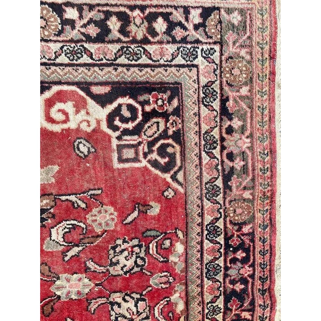 Textile Large Mid-Century Mahal Rug For Sale - Image 7 of 18