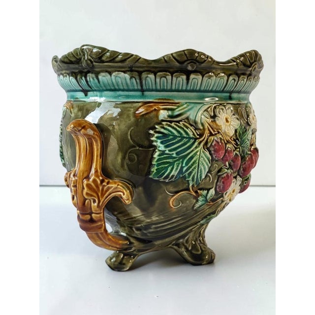 Art Nouveau Earthenware Cachepot from Onnaing, 1890s For Sale - Image 3 of 10