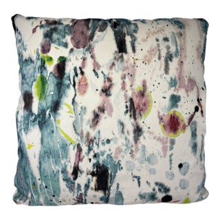 Dyed Multi-Color Designer Fabric Decorative Accent Throw Pillow Large For Sale