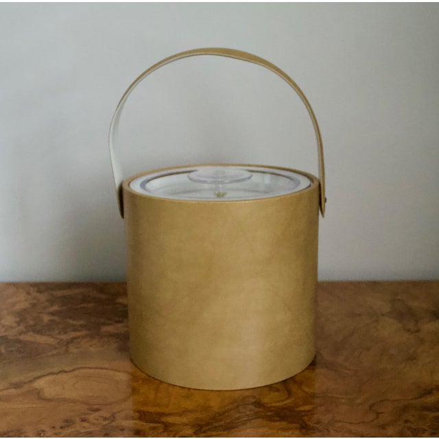 Vintage Briard Tan Vinyl Ice Bucket Chairish
