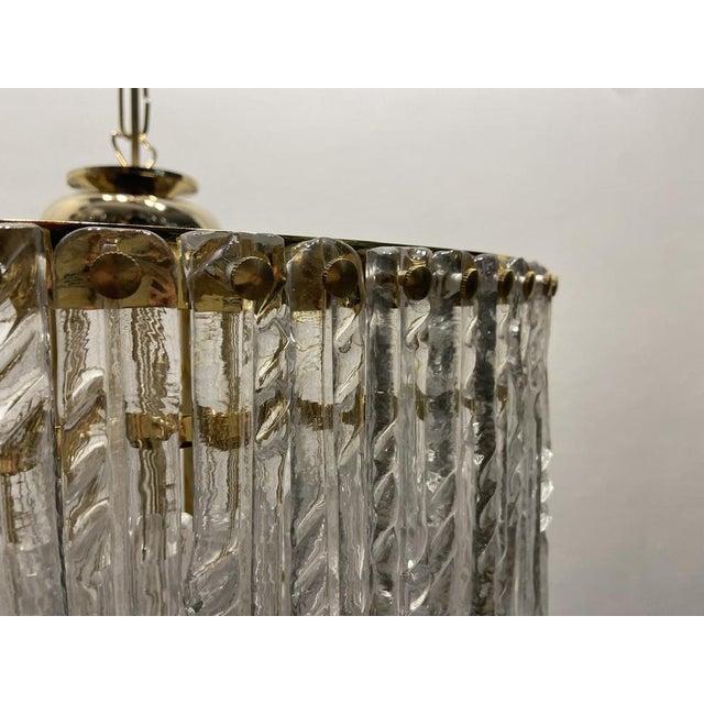 Large Murano Glass Rod Chandelier 1980s For Sale - Image 7 of 13